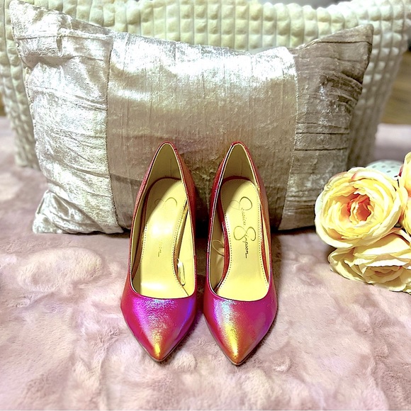 Jessica Simpson Rexha Rainbow Multi Metallic Ombre Dress Pumps, Women’s Size 6 - Picture 15 of 16